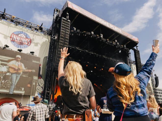 People at a music festival.