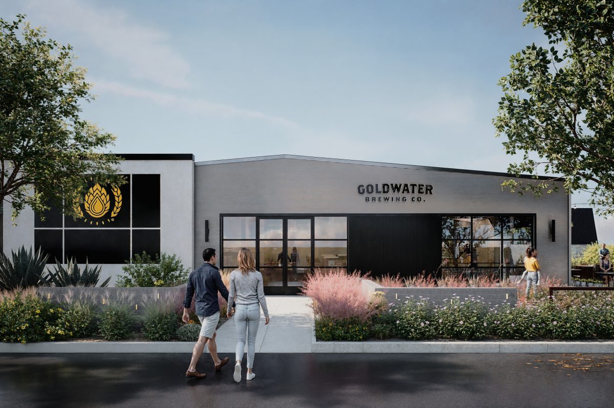 Exterior of Goldwater Brewing Co. in Gilbert.