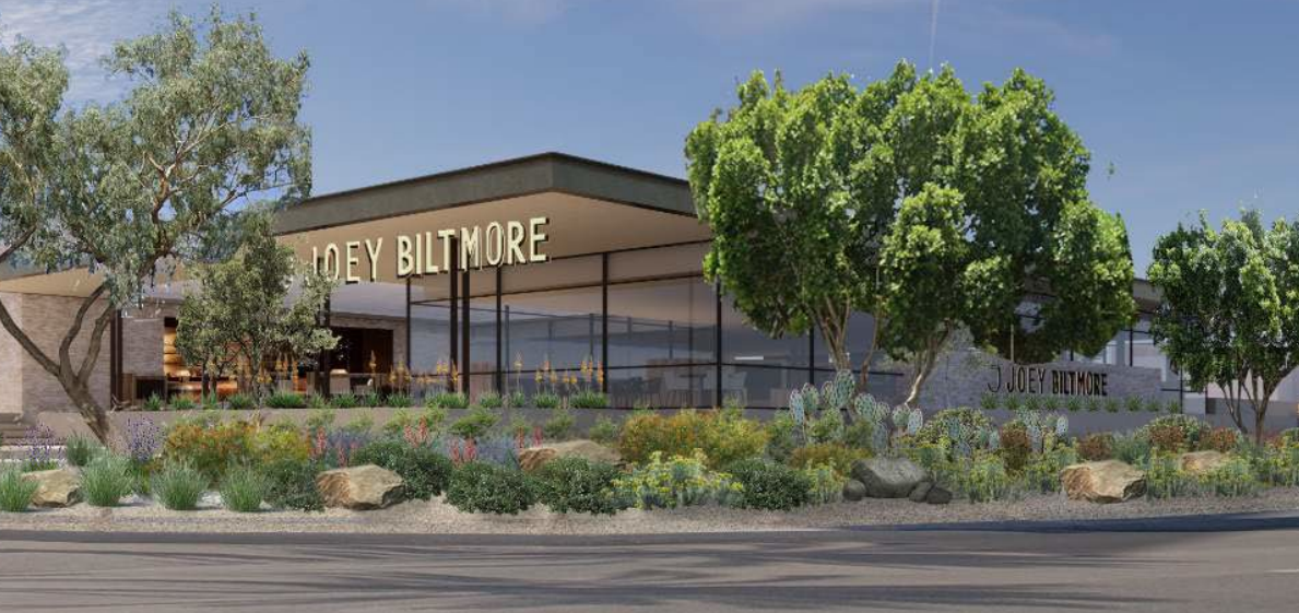 a mockup of a restaurant called the joey biltmore