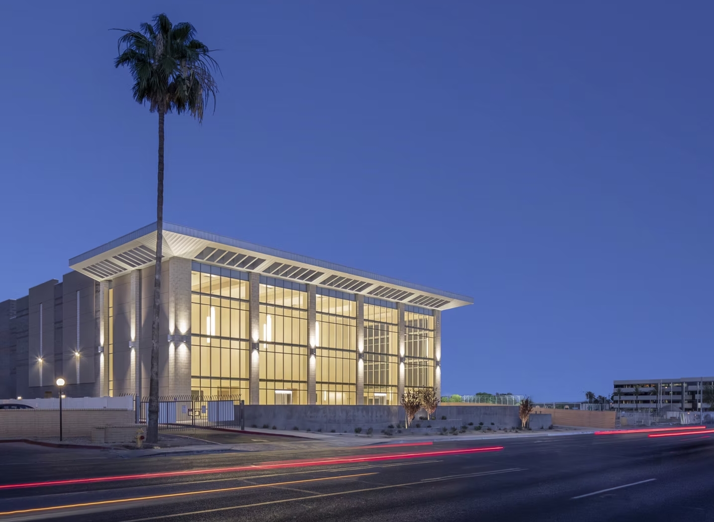 A performance art venue at night.