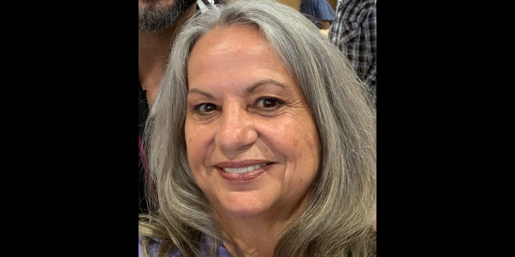 a woman with gray hair