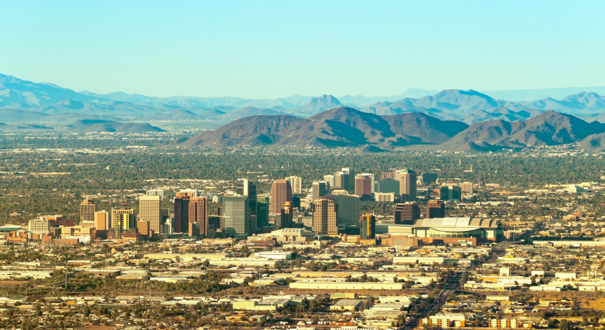 the phoenix skyline during the day