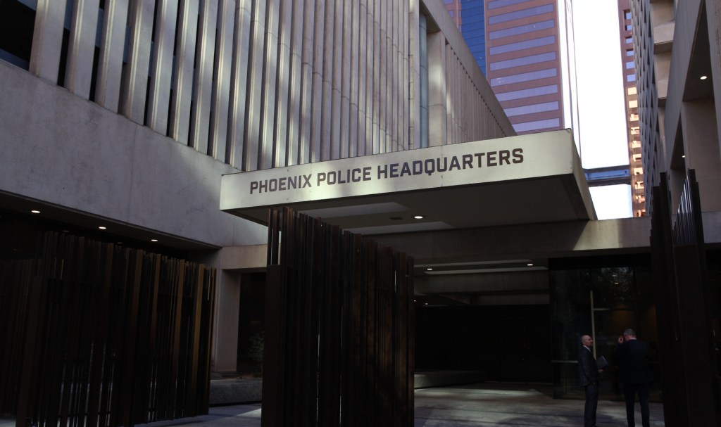 the exterior of the new phoenix police headquarters