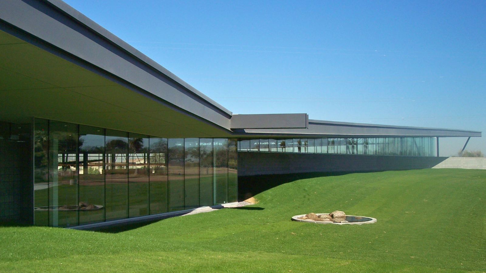 the exterior of the laveen library