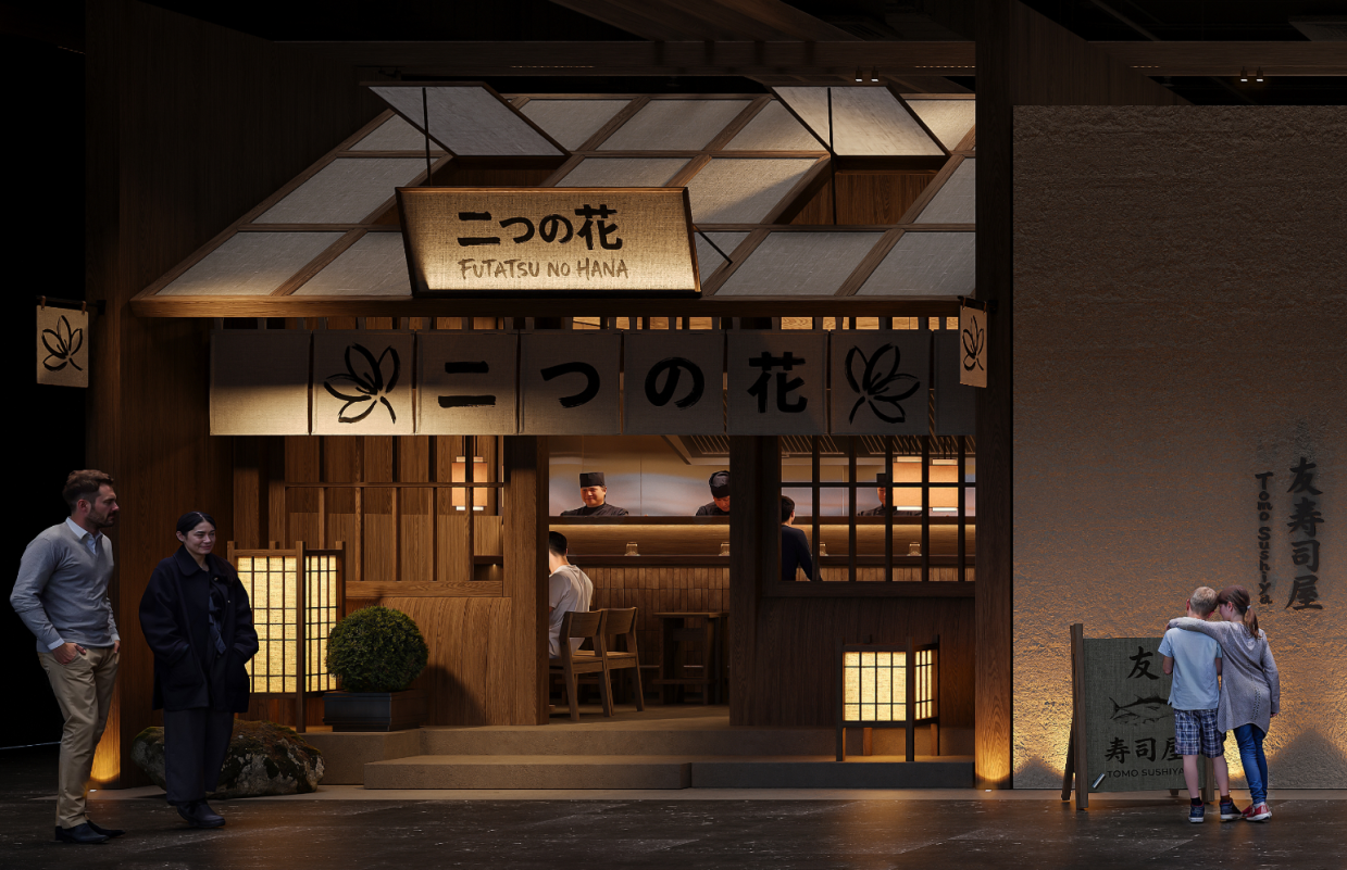A rendering of a Japanese restaurant in Scottsdale.