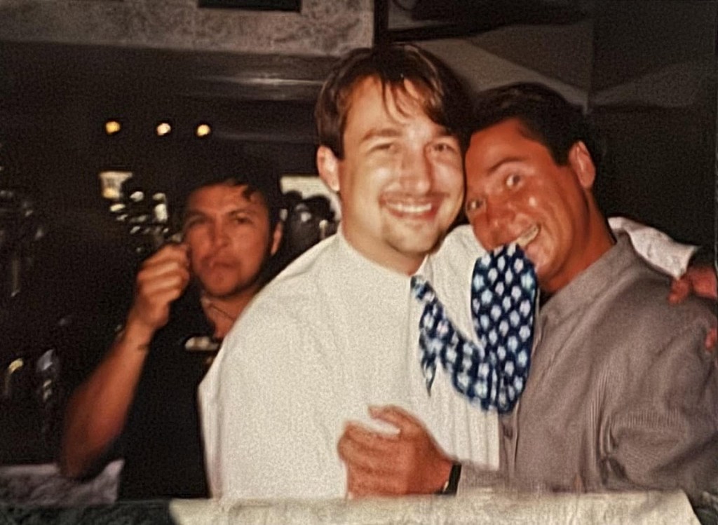 Patrons smile and pose together inside Pookie’s, a former LGBTQ bar in Phoenix.
