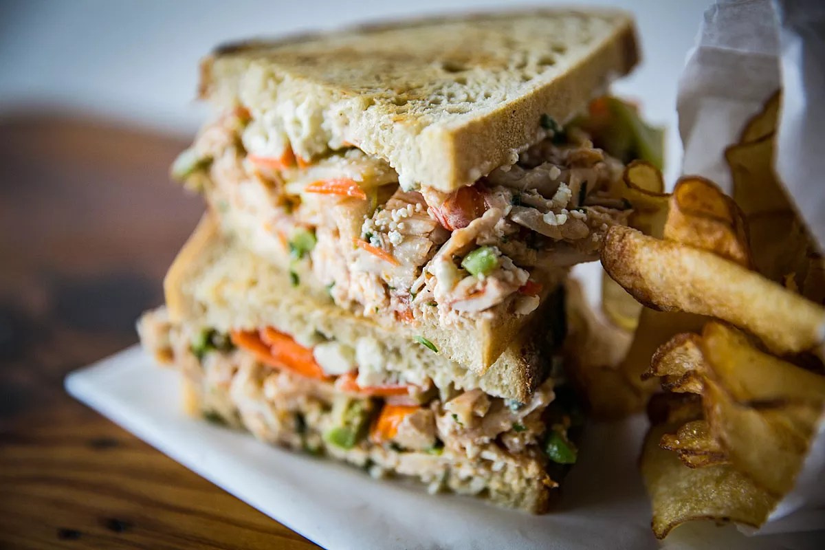 Chicken sandwich at Worth Takeaway.