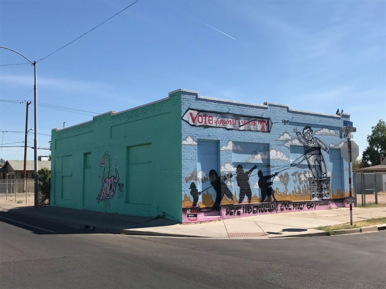 Angel Diaz’s Anti-Arpaio Mural Defaced in Downtown Phoenix