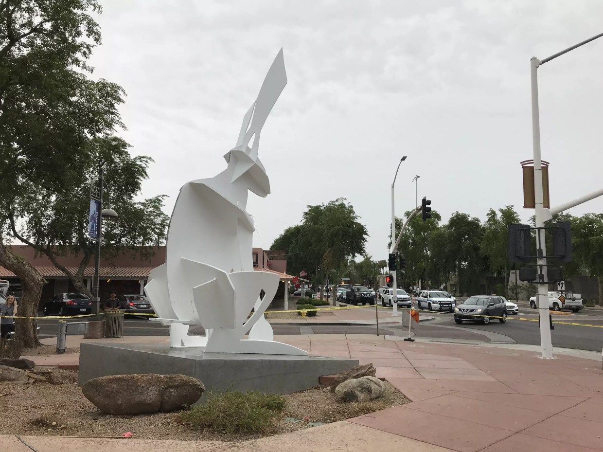 Giant Rabbit Sculpture Hops Into Old Town Scottsdale