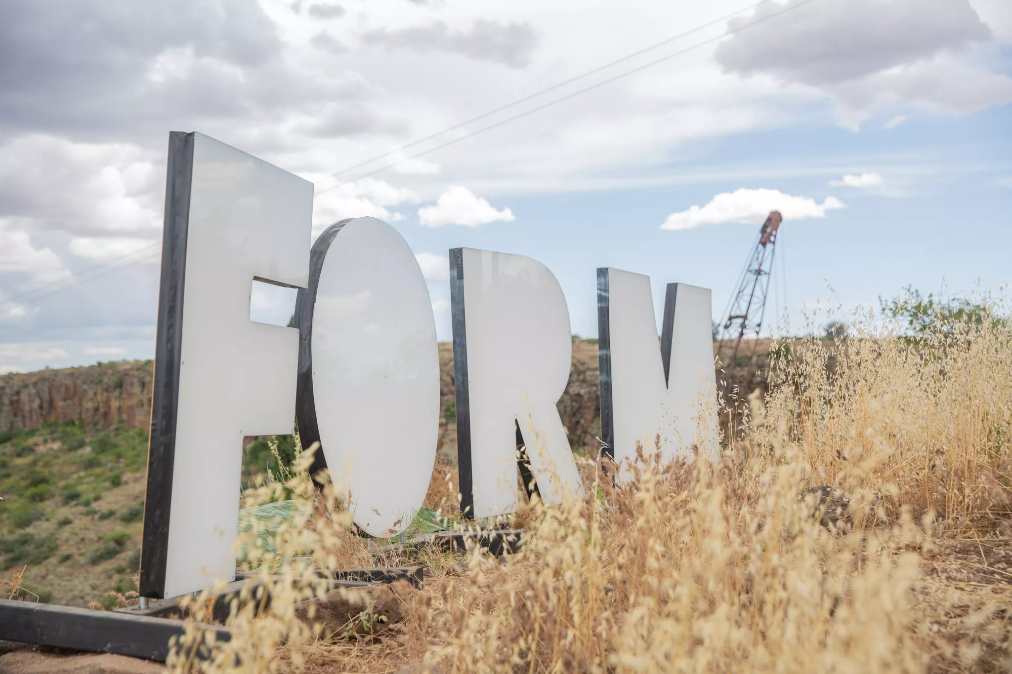 Big letters spelling out the word FORM.