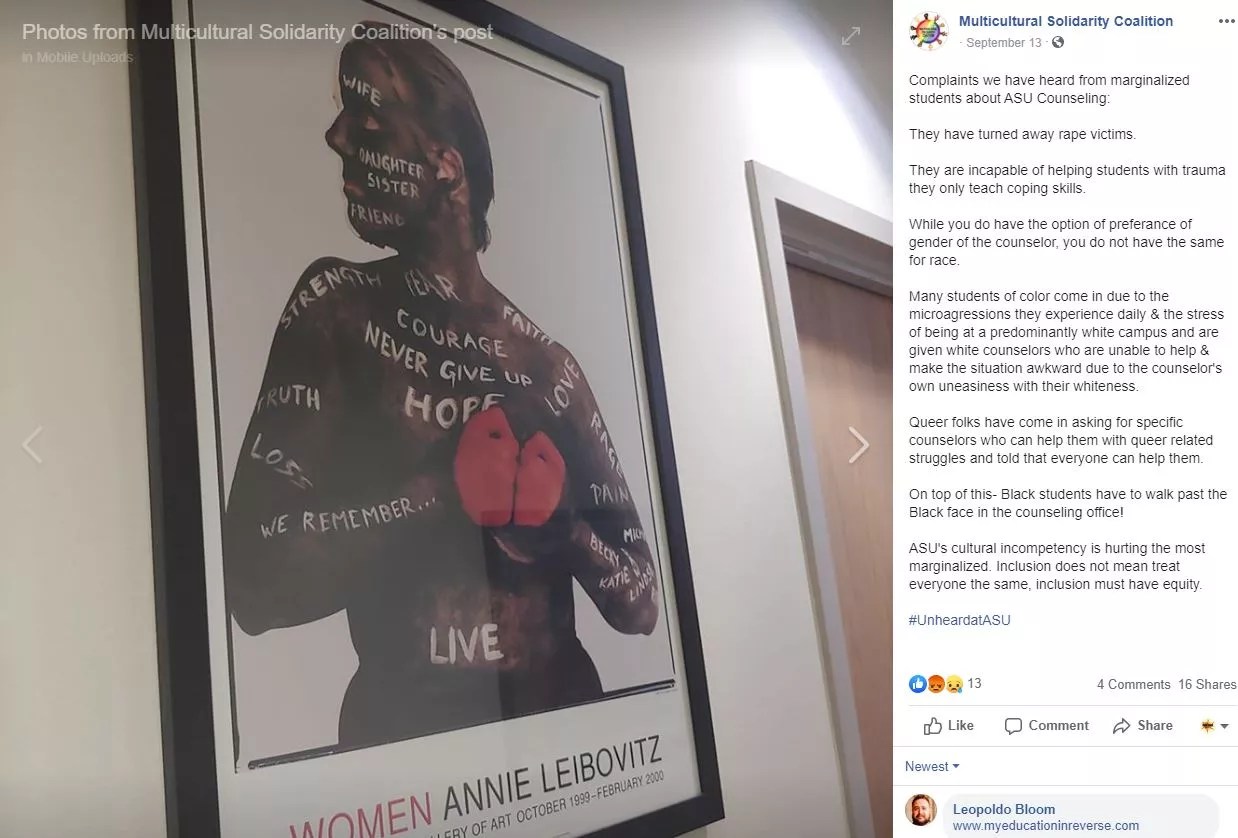 ASU Group Calls Annie Leibovitz Photo ‘Racist,’ Prompting ASU to Remove It