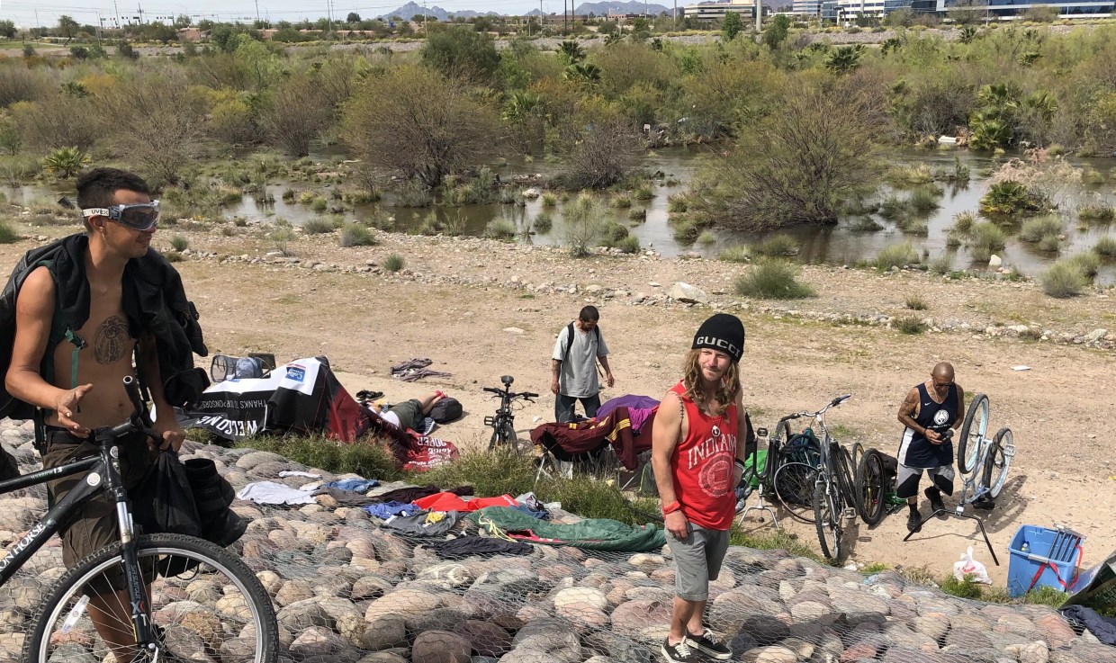 Homeless People Flooded Out of Riverbed Camps in Metro Phoenix