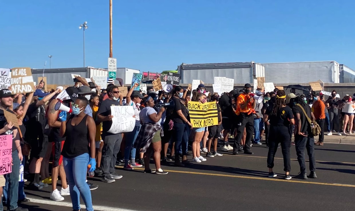 Protesters Descend on Department of Public Safety in Phoenix for Latest Rally