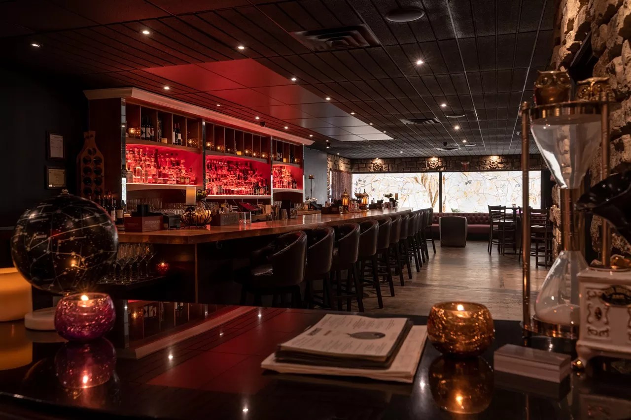 Inside Kazimierz Wine & Whiskey Bar.