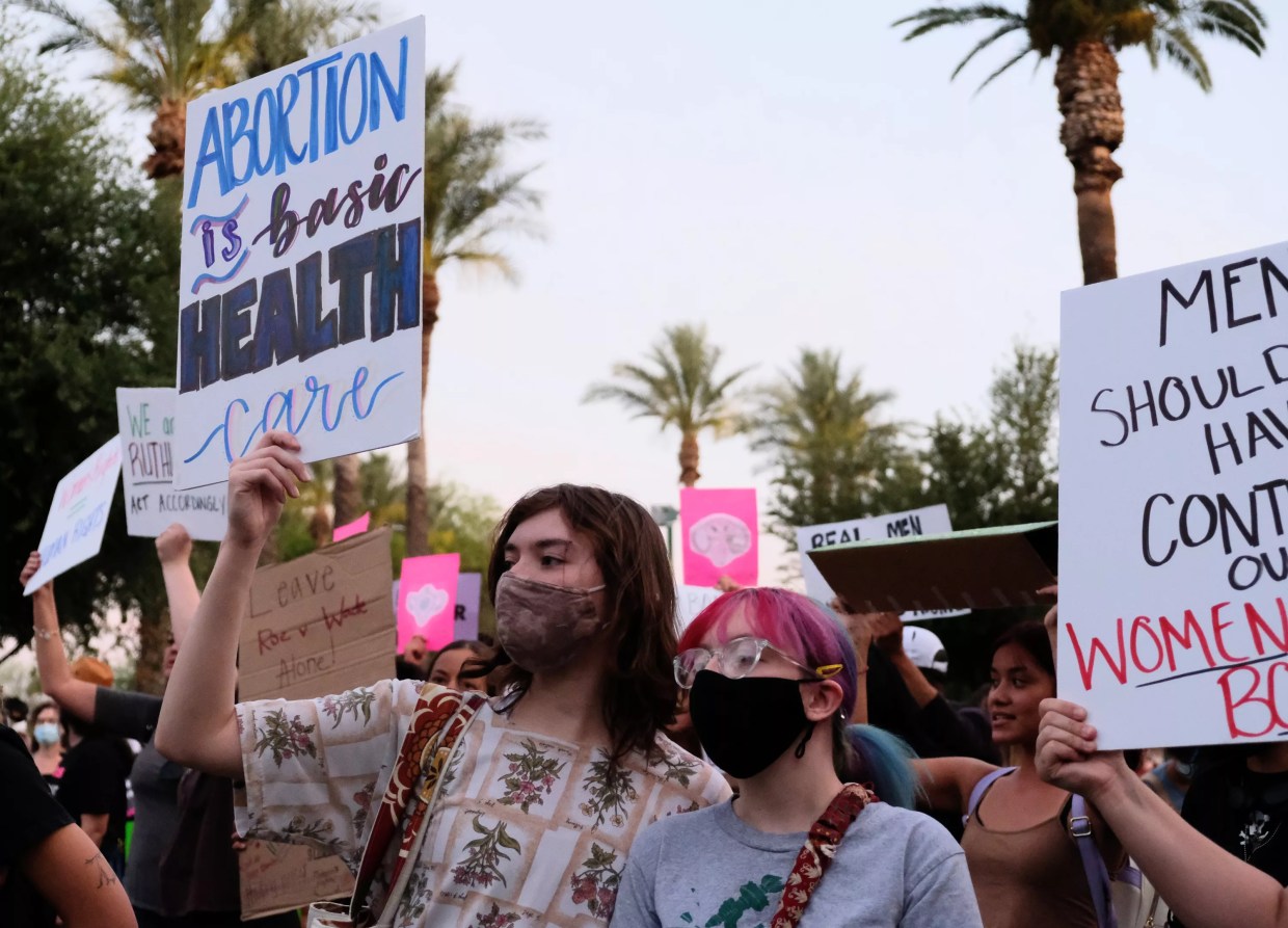 Hundreds March for Abortion Rights in Phoenix After Supreme Court Shock