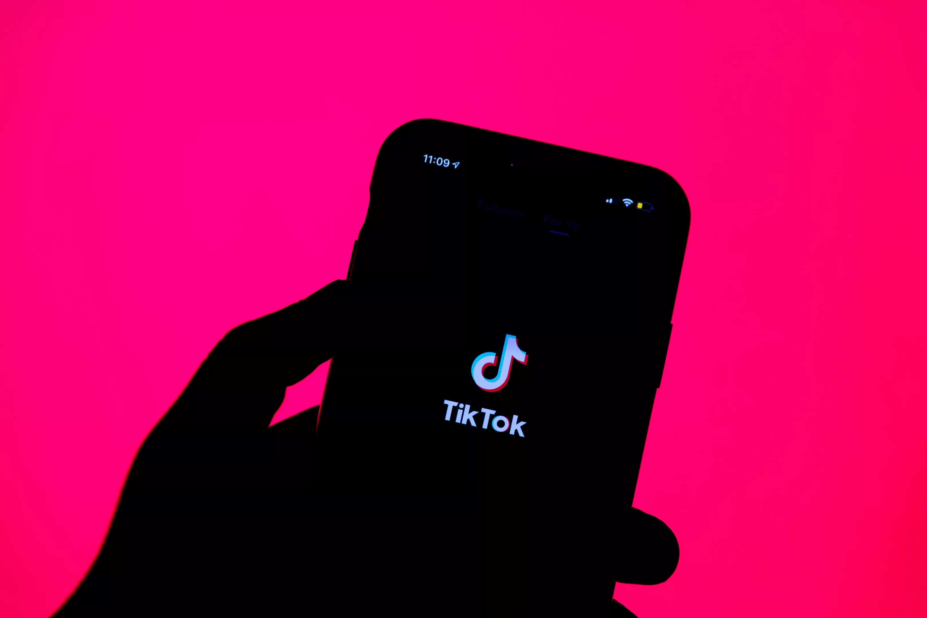 a tiktok logo on a phone