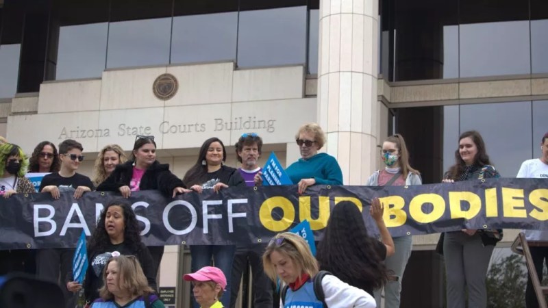 Reproductive rights advocates at Arizona Supreme Court