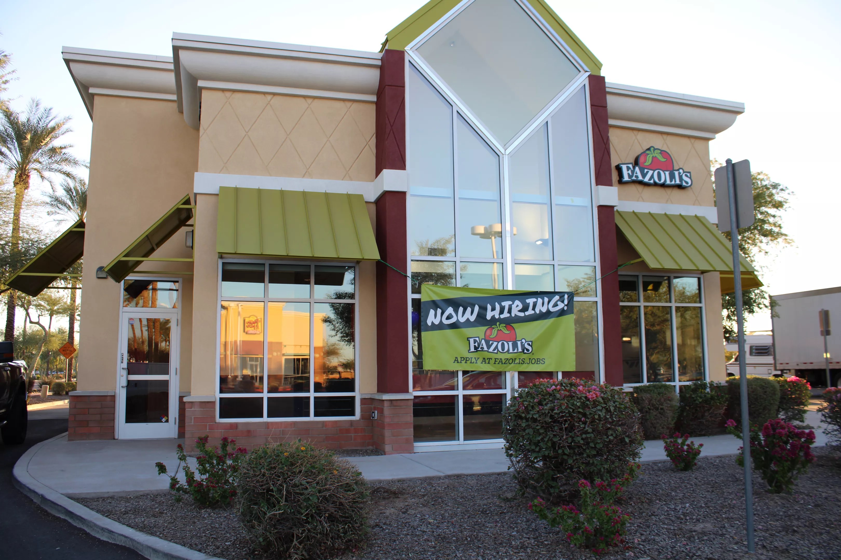 Exterior of a Fazoli's.