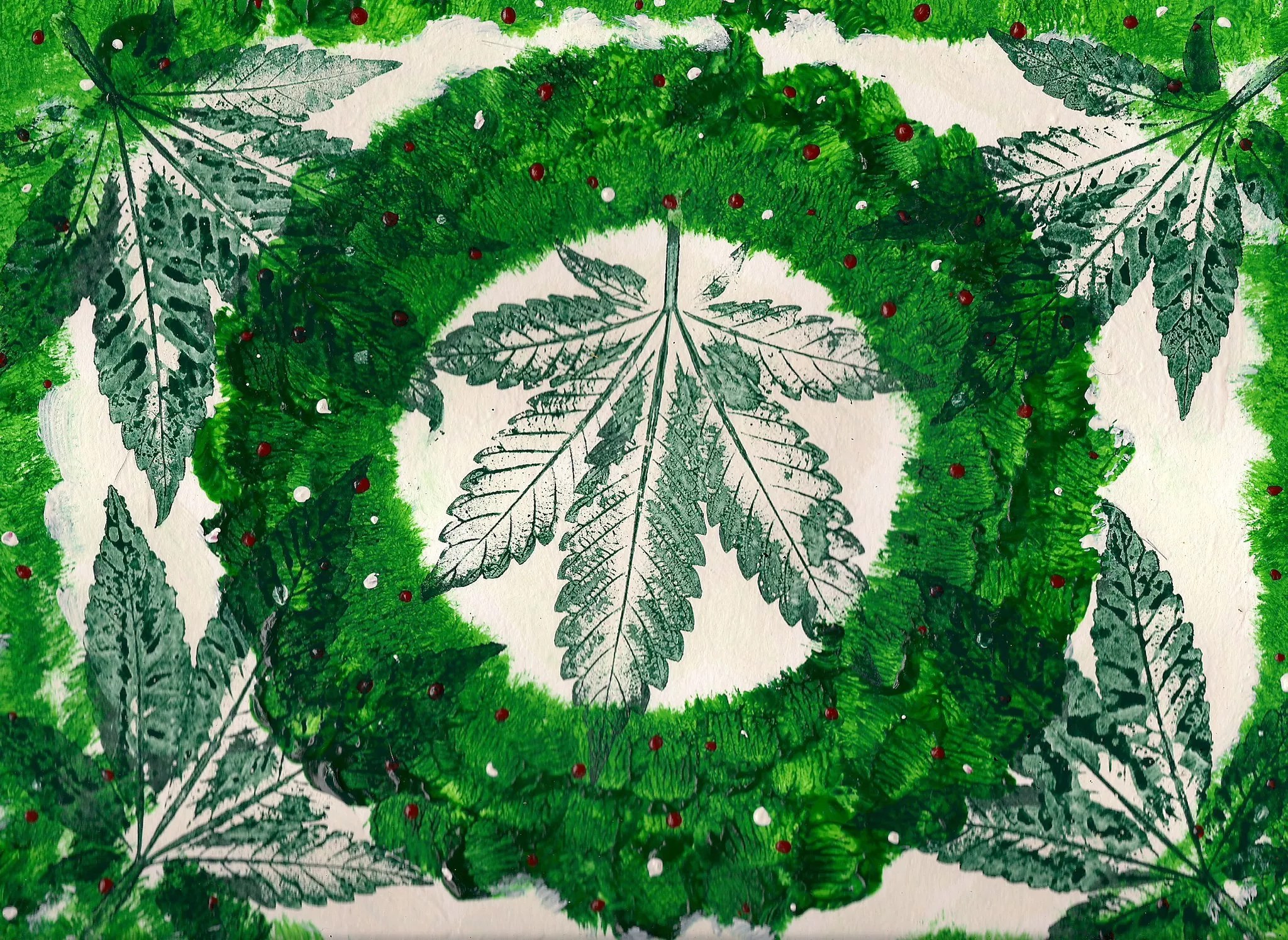 cannabis wreath