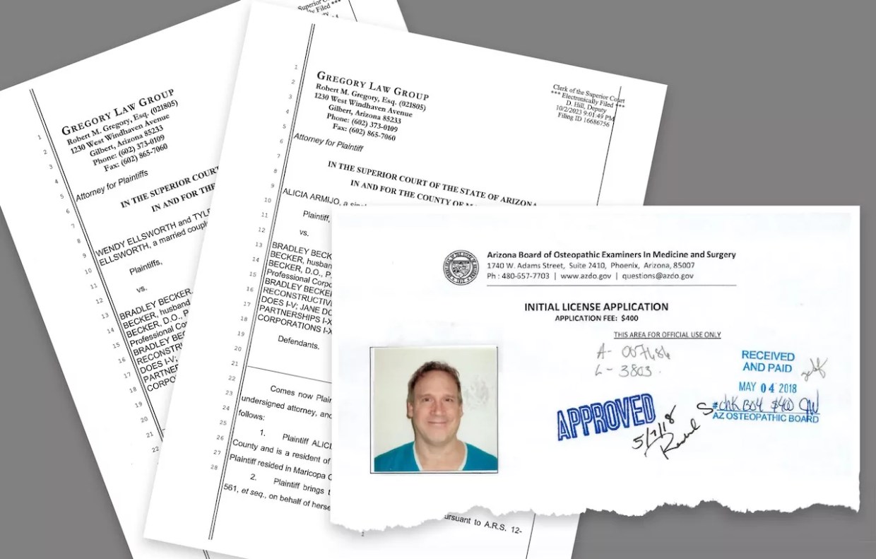 Bradley Becker medical license and lawsuit