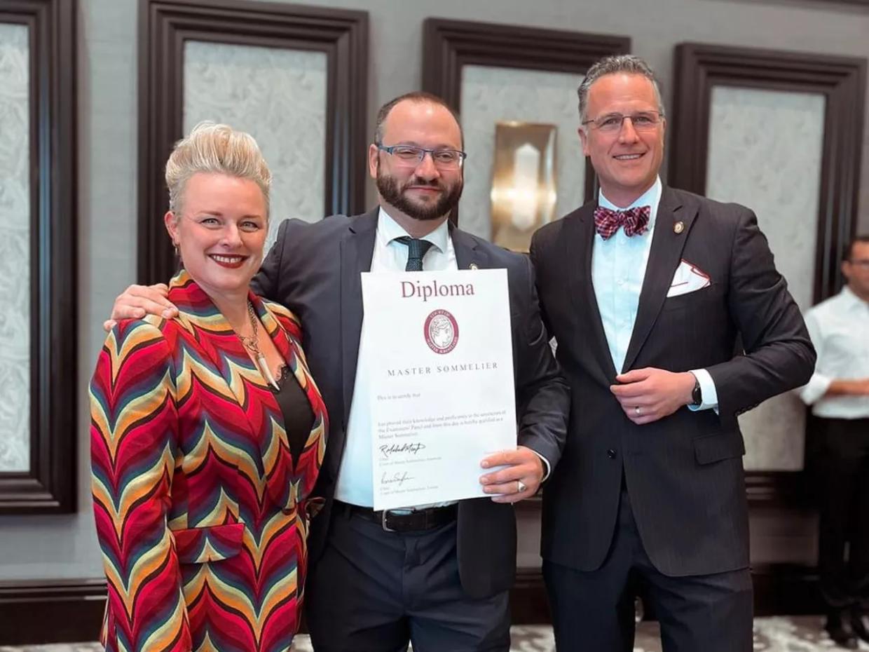 Master Sommeliers Mark Guillaudeu, Emily Wines  and Michael Meagher.