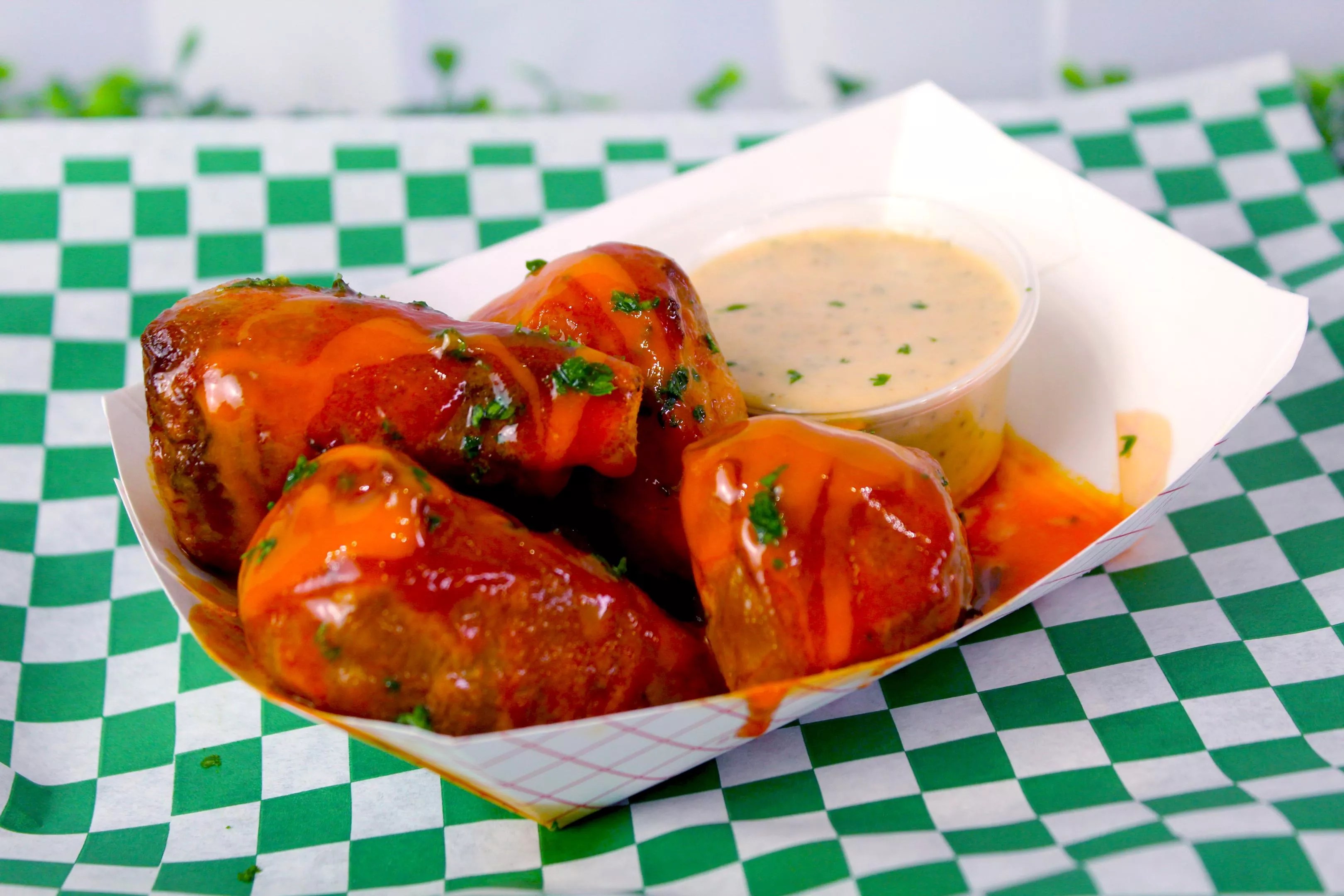 Trash Panda vegan wings.