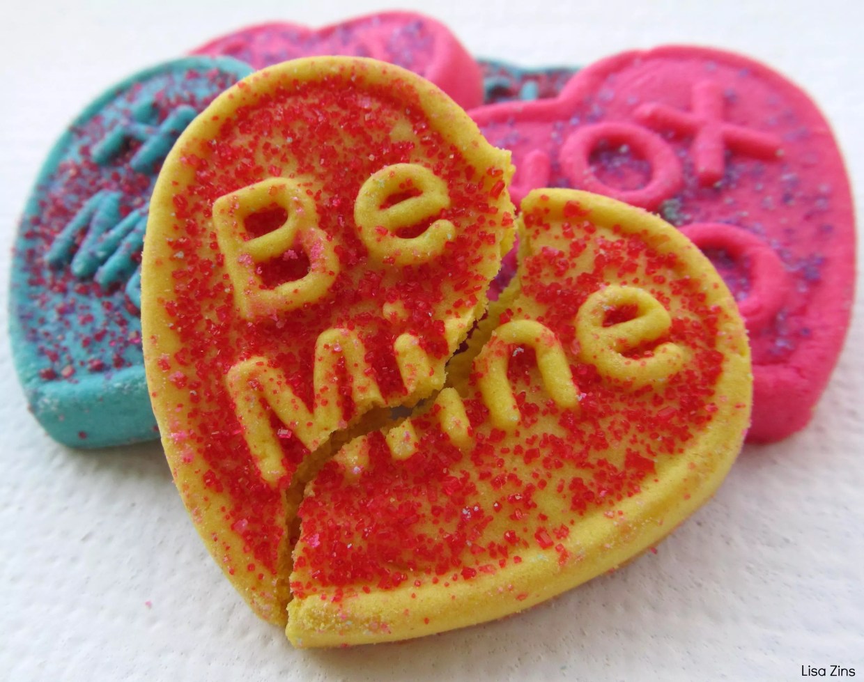 Broken heart cookie.