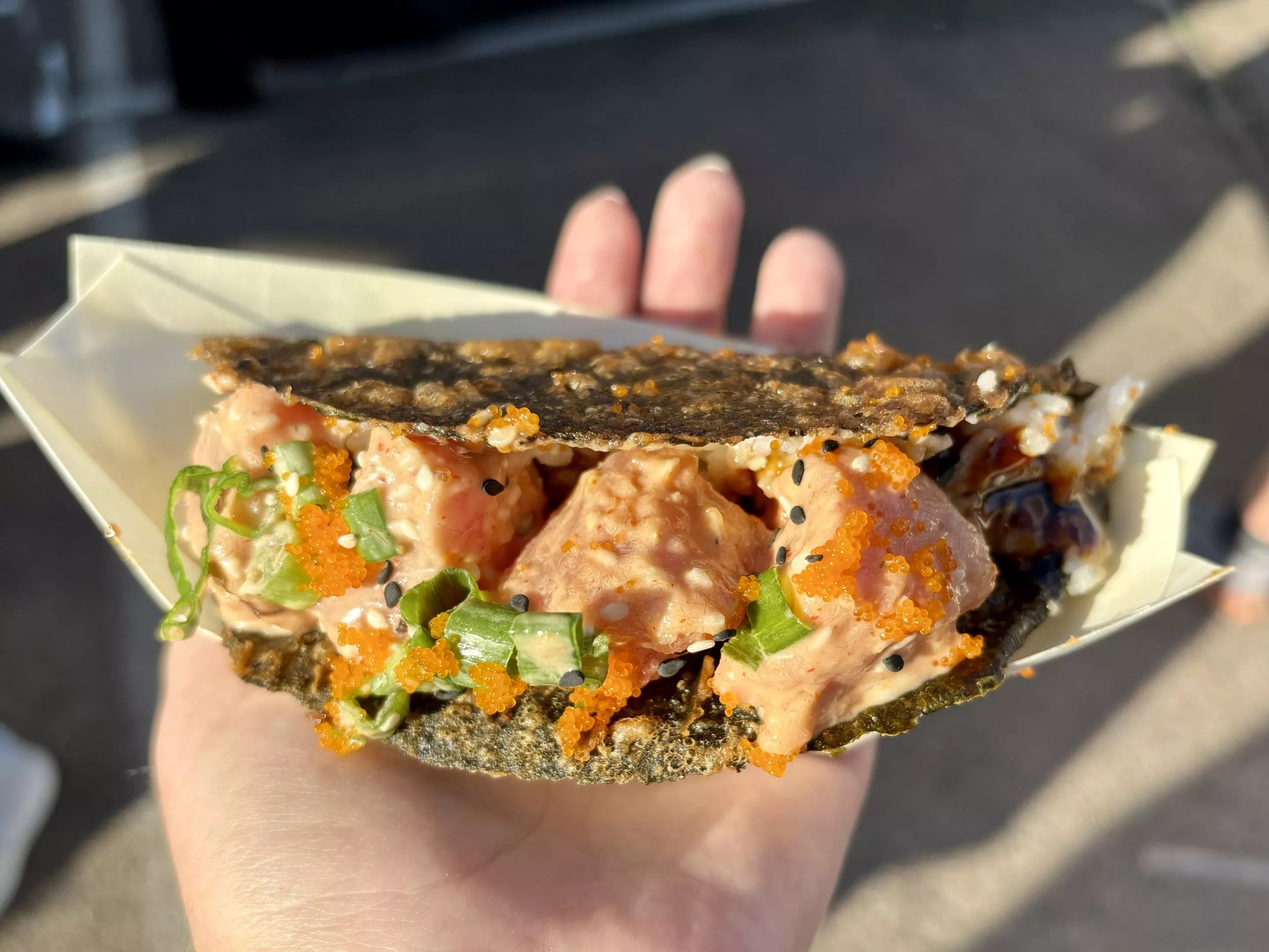 Sushi taco at FoodieLand.