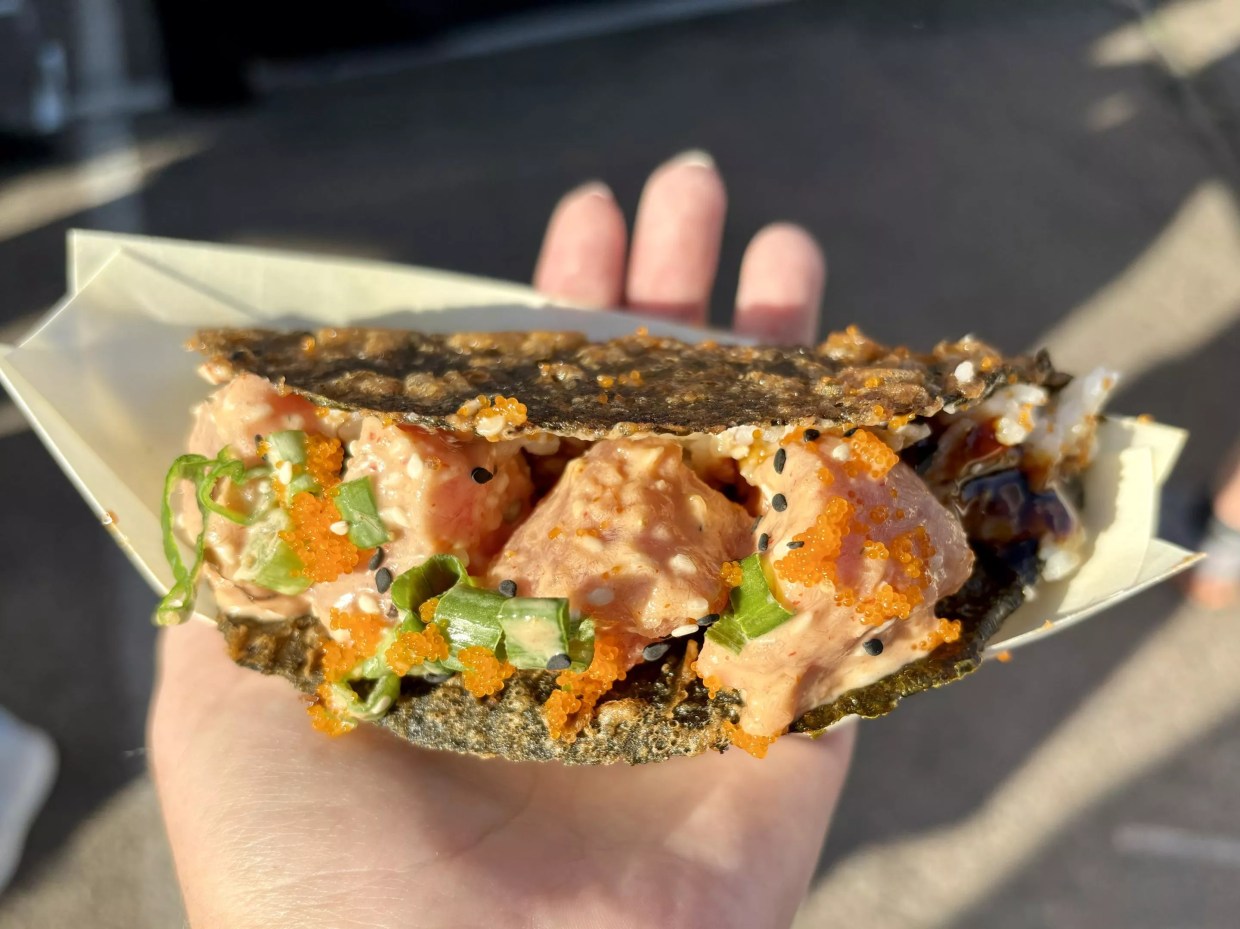 Sushi taco at FoodieLand.