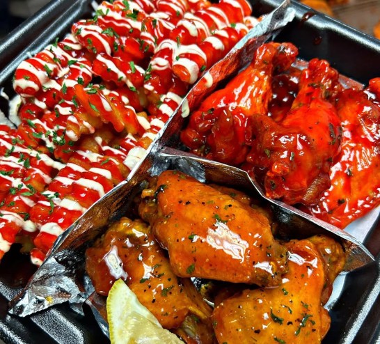 Wings and fries from Ace of Wingz.