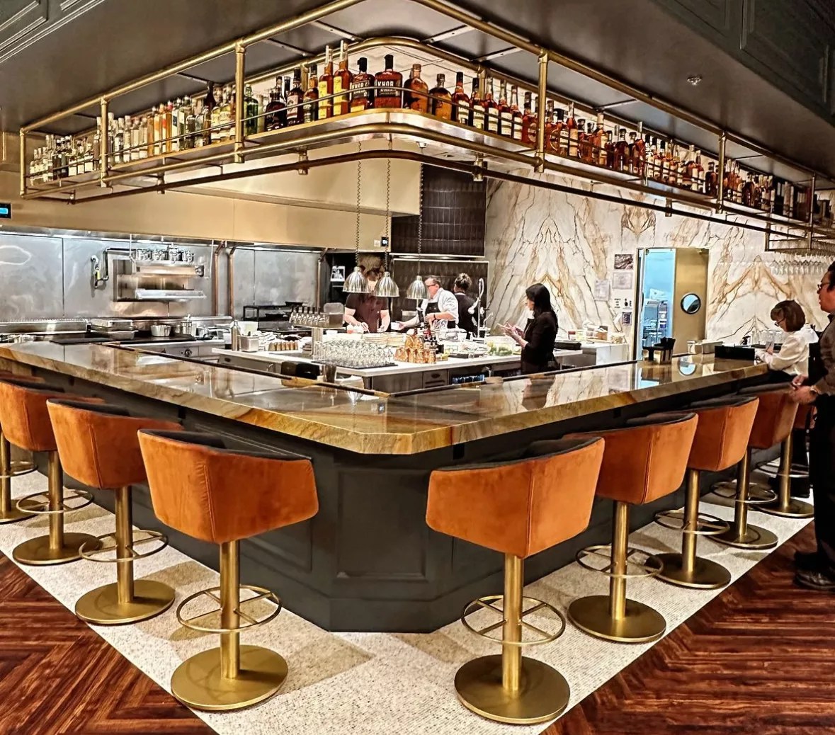 The bar at Barley & Smoke.