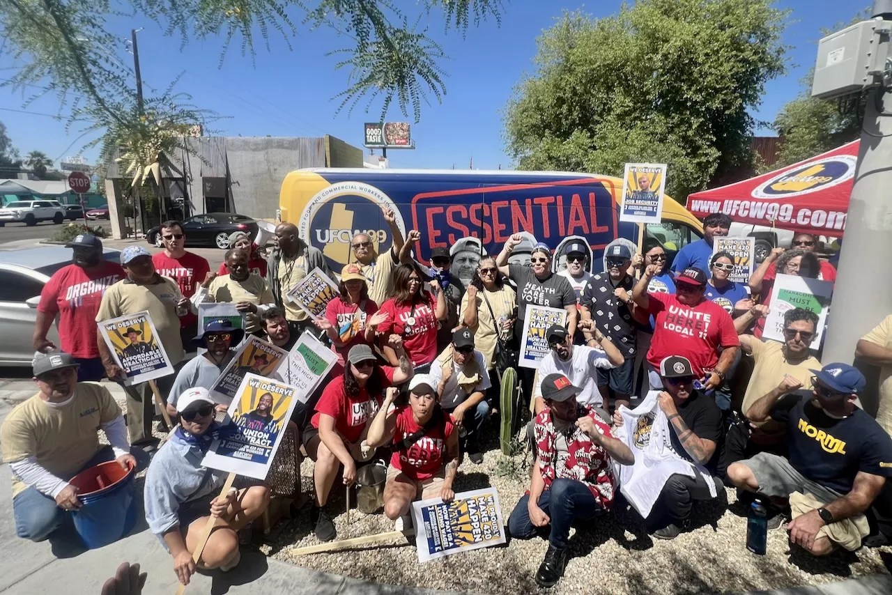 Crowd outside Curaleaf Camelback