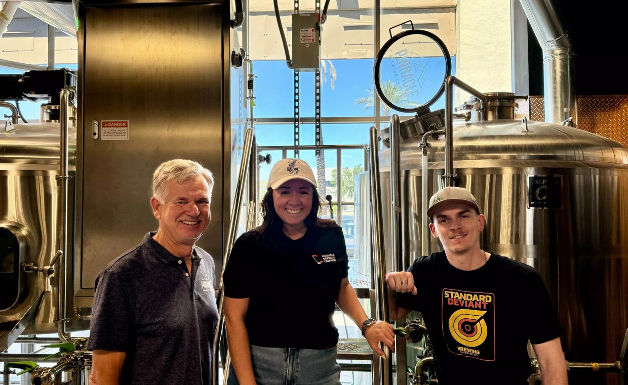 The Pinnacle Brewing Co. team in the brewhouse.