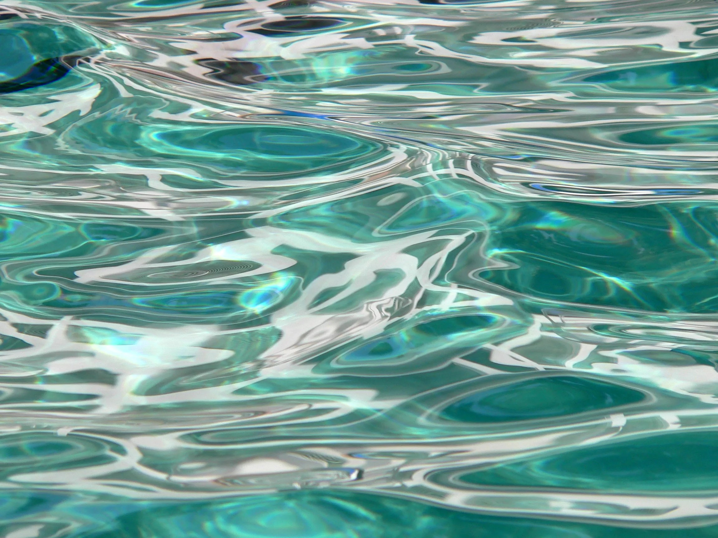 The water in a swimming pool.