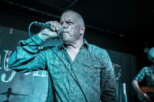 A man singing.