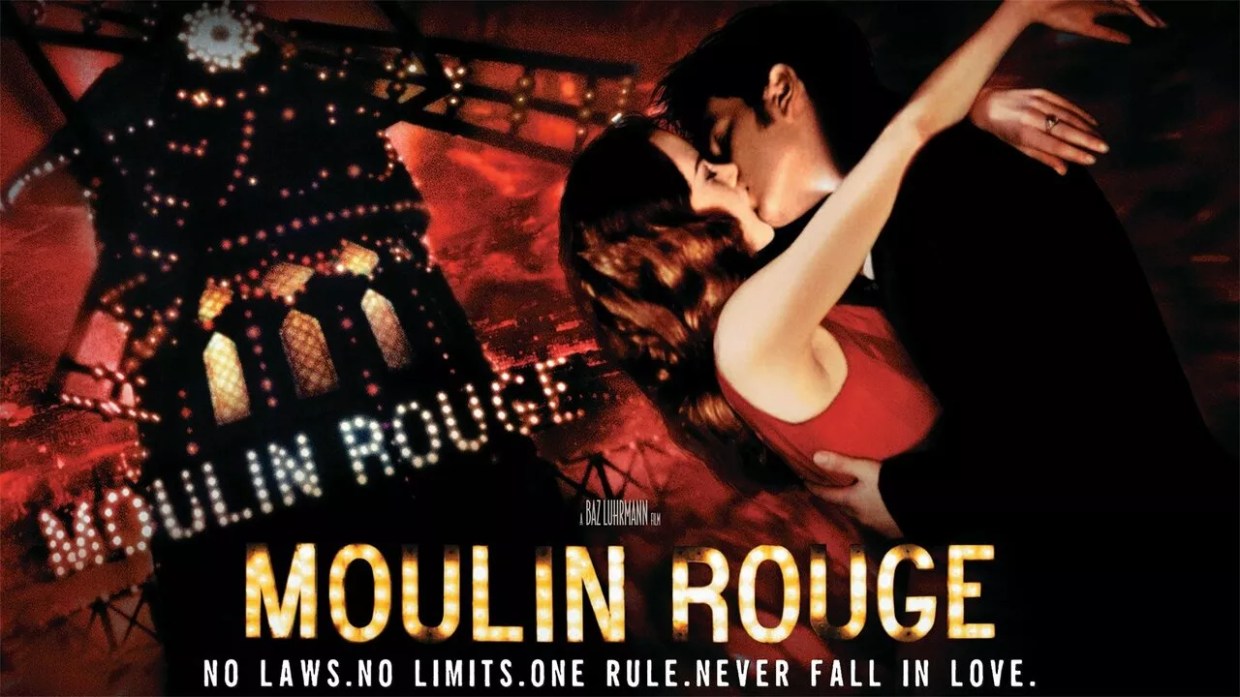 A movie poster for the film "Moulin Rouge."