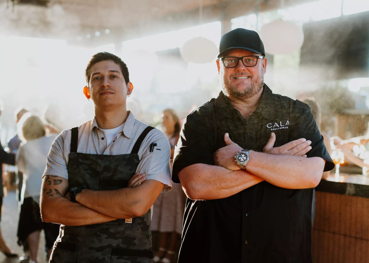 Chef Clinton Lomayma and Beau MacMillan
