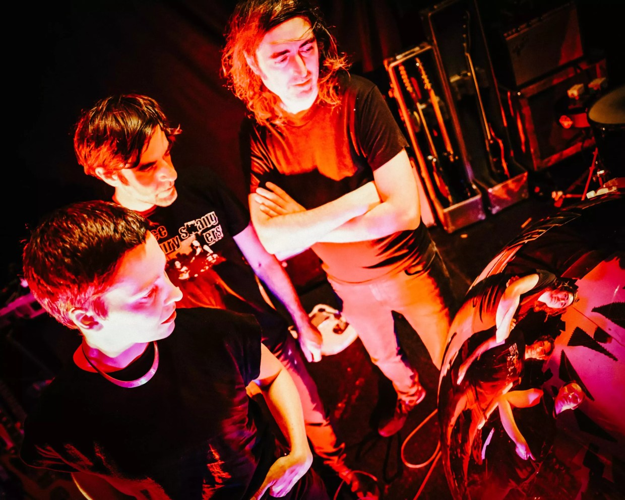 A rock band performing.