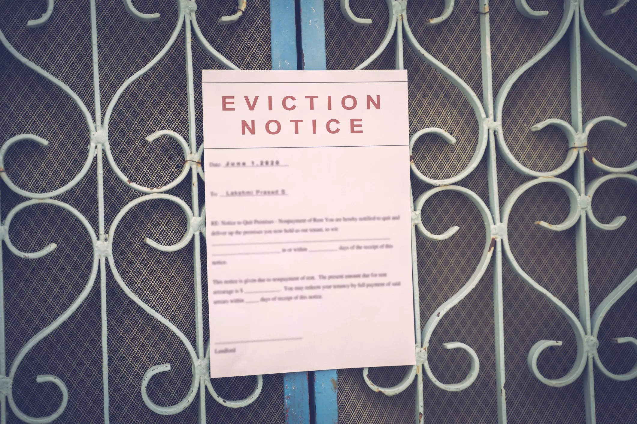 an eviction notice