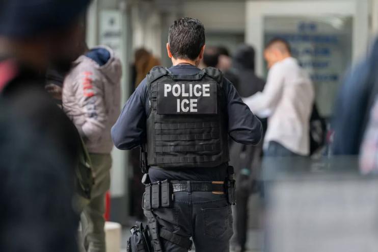 an ICE agent