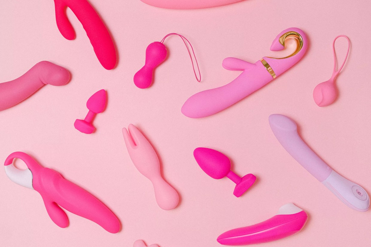 An artful arrangement of sex toys.