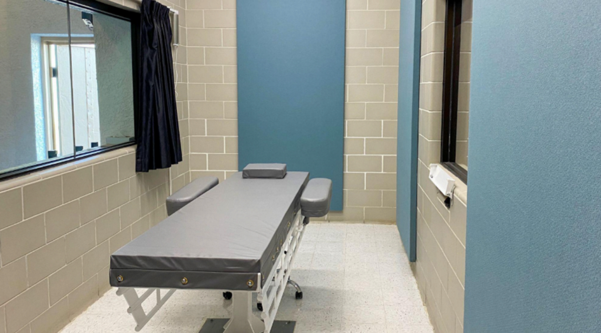 an execution chamber at a prison