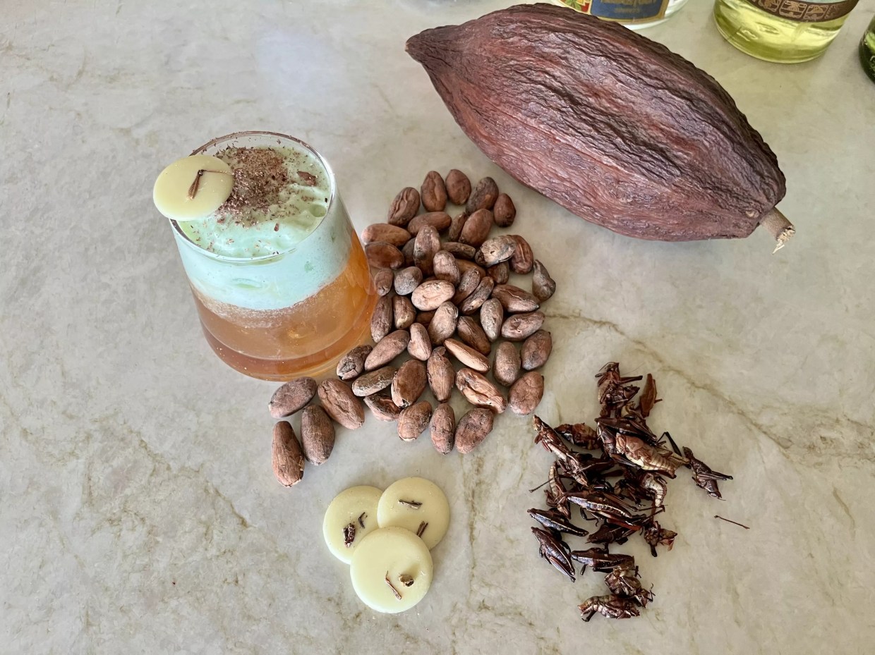 With a grasshopper on top, this unique cocktail shakes up a classic