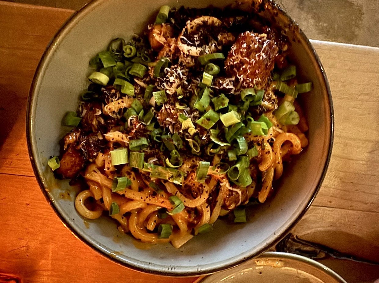 This noodle dish blends Italian and Asian cuisines with delicious results