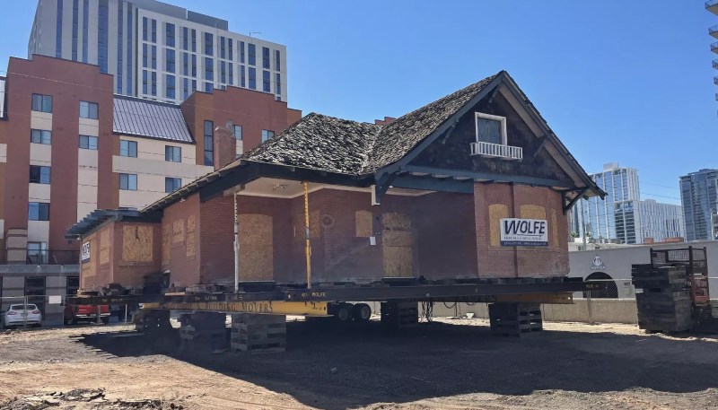 an old home raised off the ground