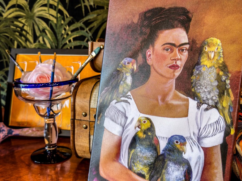 Painting of Frida Kahlo.
